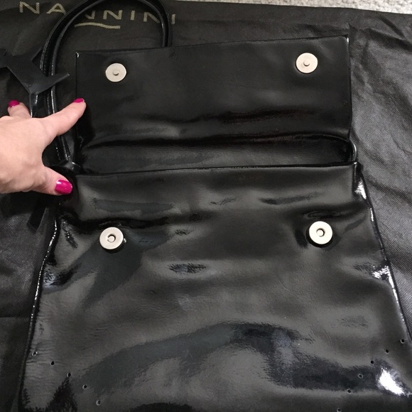 NANNINI black patent leather bag made in Italy ✨ - Picture 3 of 4