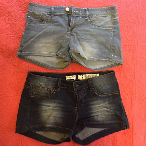 Indigo Rein jean shorts one pair light pair