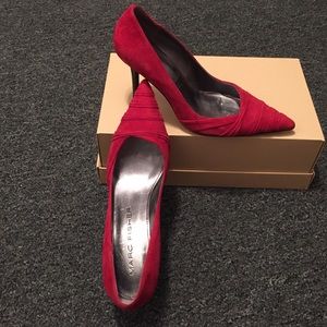 SALE Red suede pumps