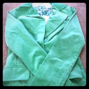 Green peacoat