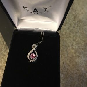 Pink sapphire necklace. Worn once and ring