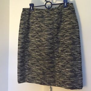 Tahari tweed multi color pattern skirt