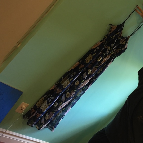 Maxi blue flower dress