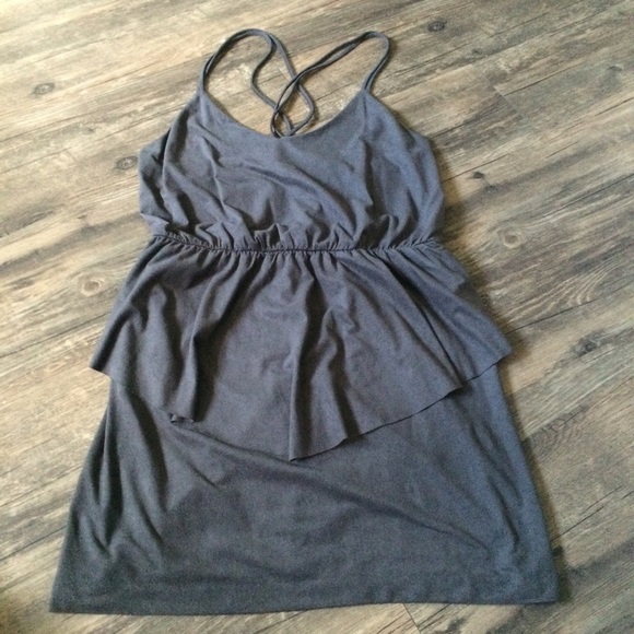 Phanuel Dresses & Skirts - Faux suede criss cross party dress