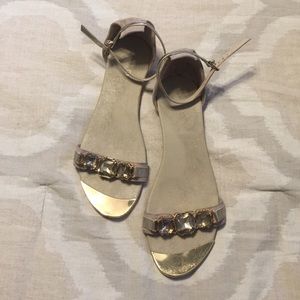 Gold Diamond Studded Sandal