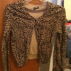 Cheetah print cardigan