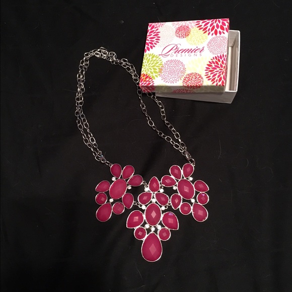 Pink premier design statement necklace