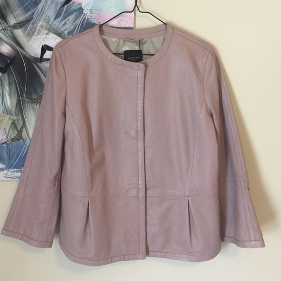 NWT  Max Mara lilac leather jacket