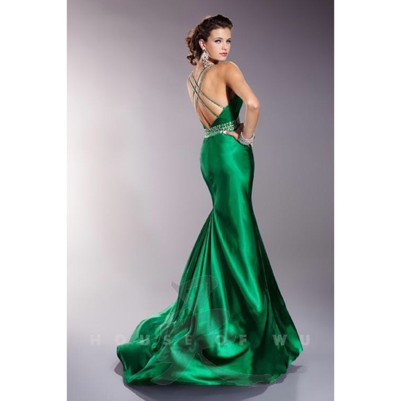 bubble gum pink formal dress La Femme 33723 Satin Slit Sleeveless Prom cat:New Arrivals