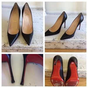 Louboutin Decolette pointed-toe black heel