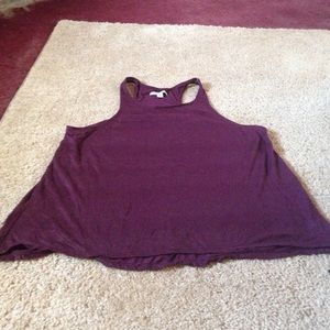 Lightweight shimmery patterned racer back tank