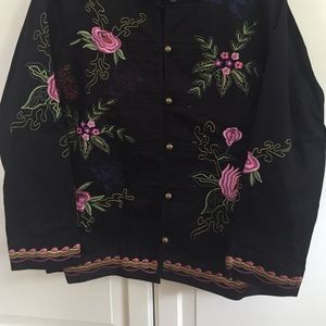 Women's cotton, embroidered jacket
