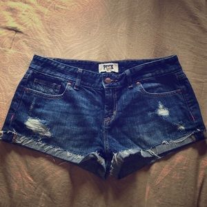 Victoria's Secret Pink distressed Jean short