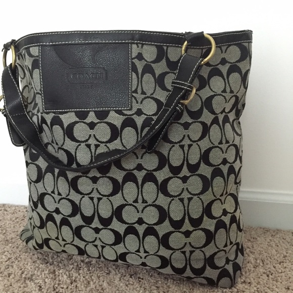 Large Black Coach Tote