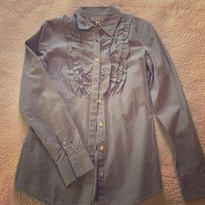 Banana Republic button down with Ruffles