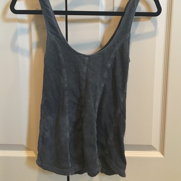 Free People Grey Tank with Shell Style Beading - Picture 3 of 3
