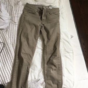 Khaki skinny jeans