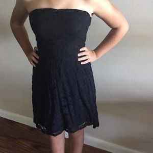 Black high low lace dress Size small