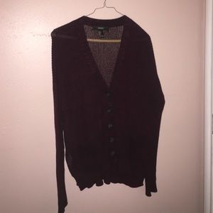 Burgundy Button down Cardigan