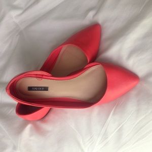 Bright coral Forever 21 flats size 6.5