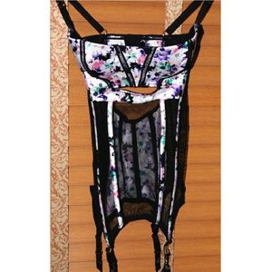 Victoria's Secret New Floral Satin Garter Slip