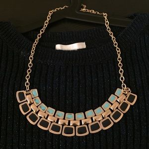 ✨Gorgeous Teal and Black Statement Necklace✨