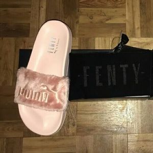 Puma Shoes - *SOLD* Rihanna Fenty Puma Fur Slide Sandals (Pink) Puma Shoes - *SOLD* Rihanna Fenty Puma Fur Slide Sandals (Pink)
