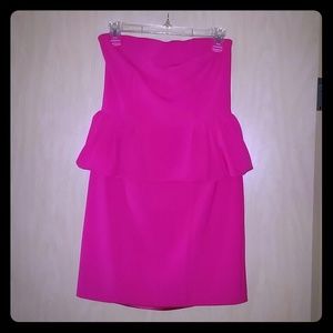 NWOT Hot Pink Express Peplum Dress