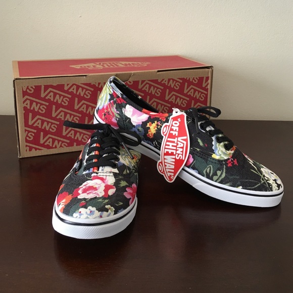 NWT Floral Vans Authentic Lo Pro size 7