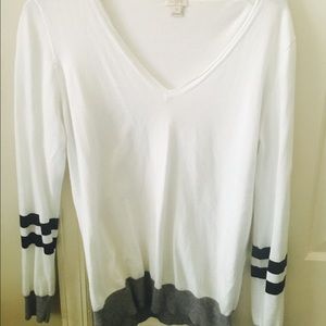 White check JCrew sweater. Worn twice!