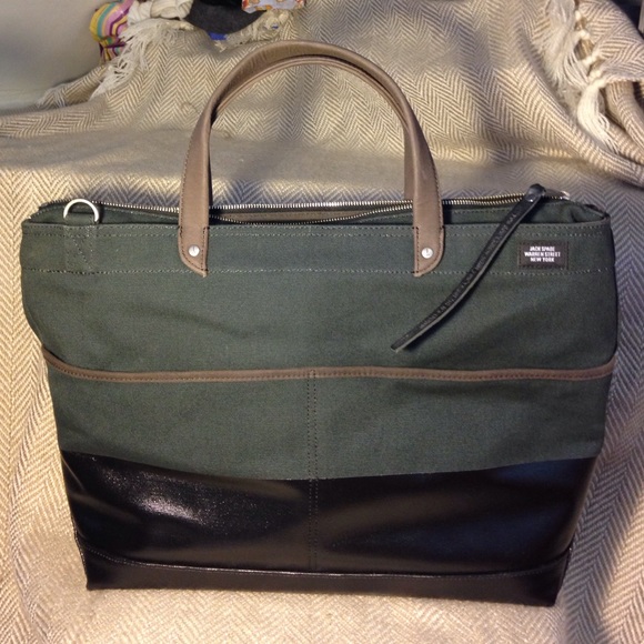 NWOT Jack Spade Industrial Dipped Wax Canvas Bag
