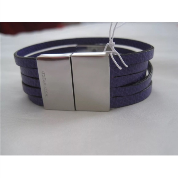 Purple COACH leather bracelet - Picture 3 of 4