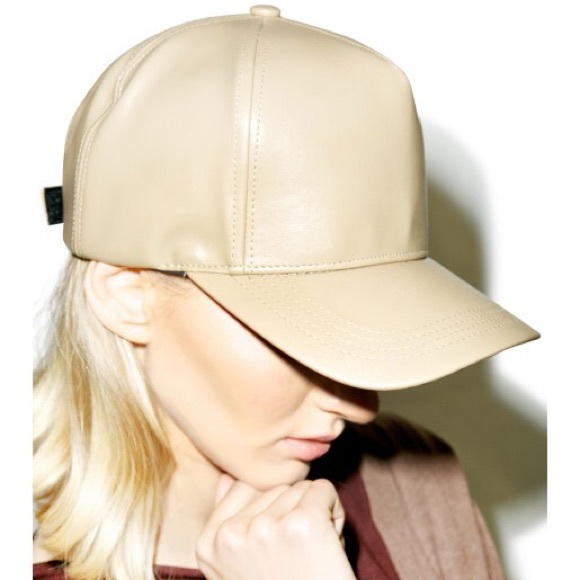 Nude Leather Baseball Hat