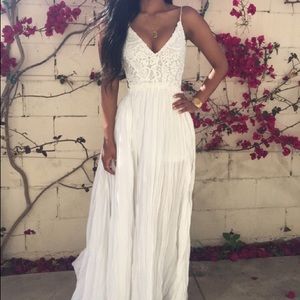 Beautiful Ivory Backless Crochet Dress