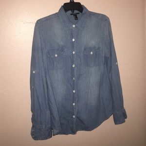 Denim button up