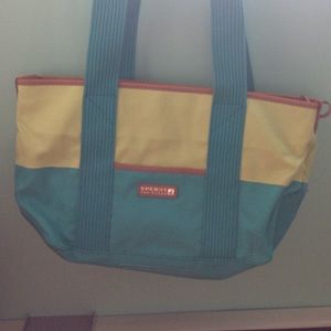 Lime Green and Blue Tote