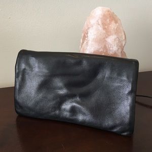 Genuine leather envelope clutch from Ann Taylor