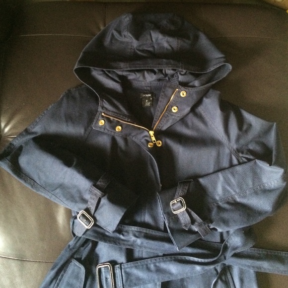 Jcrew navy trench coat