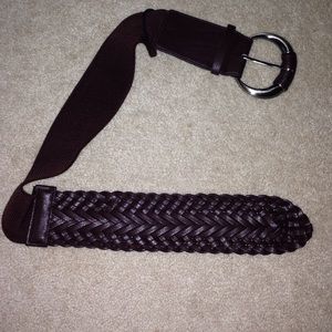 Leather and elastic belt
