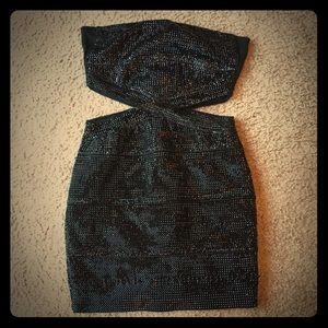 Sexy black cut out dress