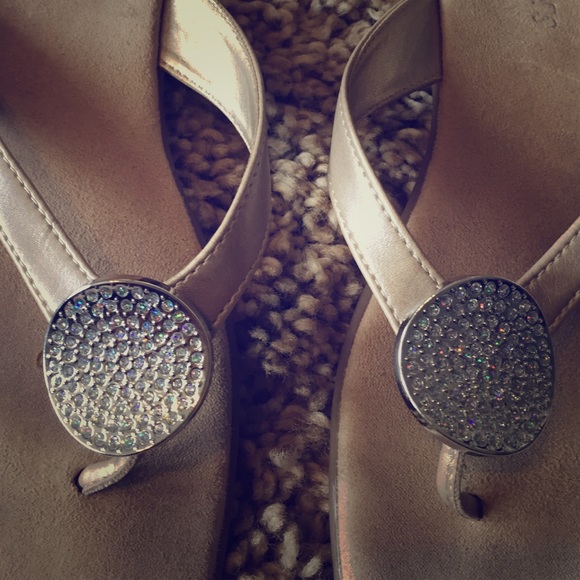 Sparkle flip flops