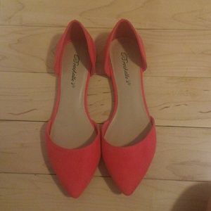 Brand new without box pink suede Dorsay flats