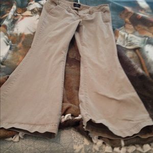 Size 12S AE uniform pants 1 black 1 tan