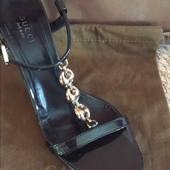 Gucci sandals Vernice soft metal Worn twice - Picture 2 of 4