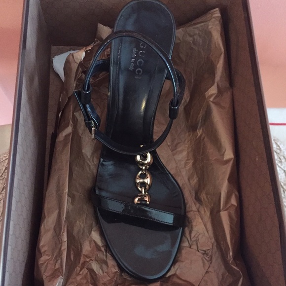 Gucci sandals Vernice soft metal Worn twice - Picture 3 of 4