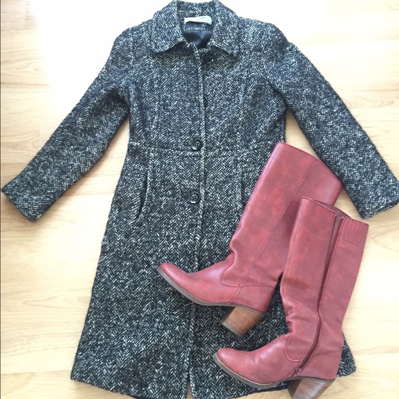 Anne Klein herringbone coat