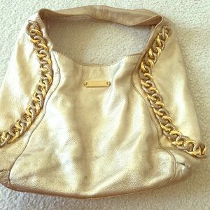Michael Kors Gold Hobo Handbag