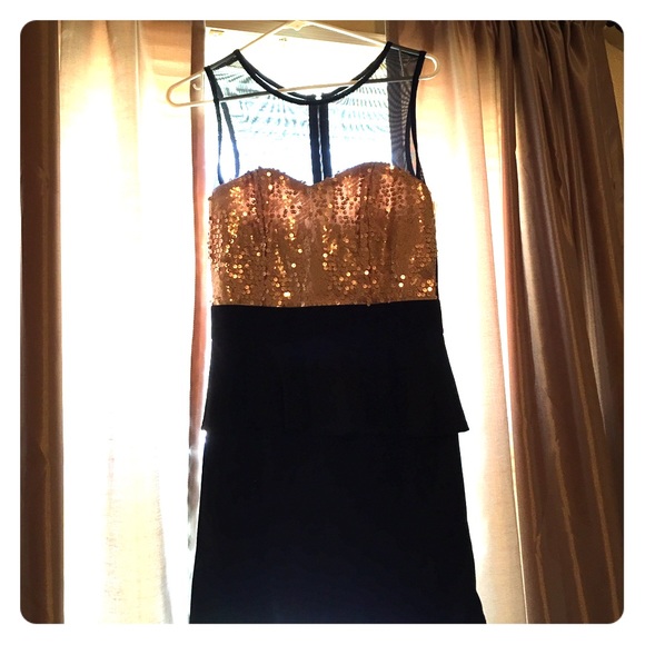 Gold and Black Fashion Dress