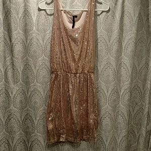 Gold sequin dress
