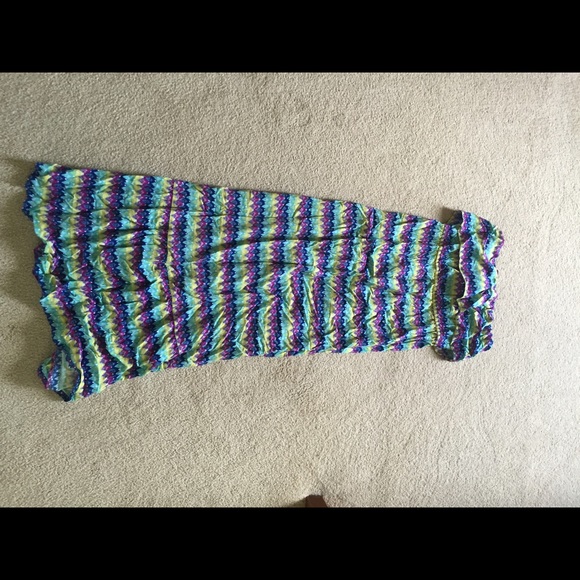 Multi colored strapless maxi - Picture 2 of 3